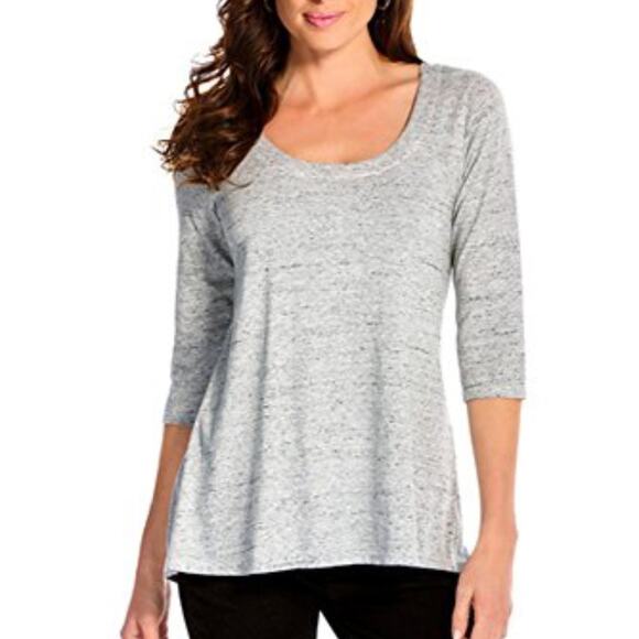 Miraclebody by Miraclesuit Cropped Sleeve Top Heathered Pink Size Medium - Picture 8 of 8